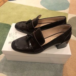 Patent leather loafers